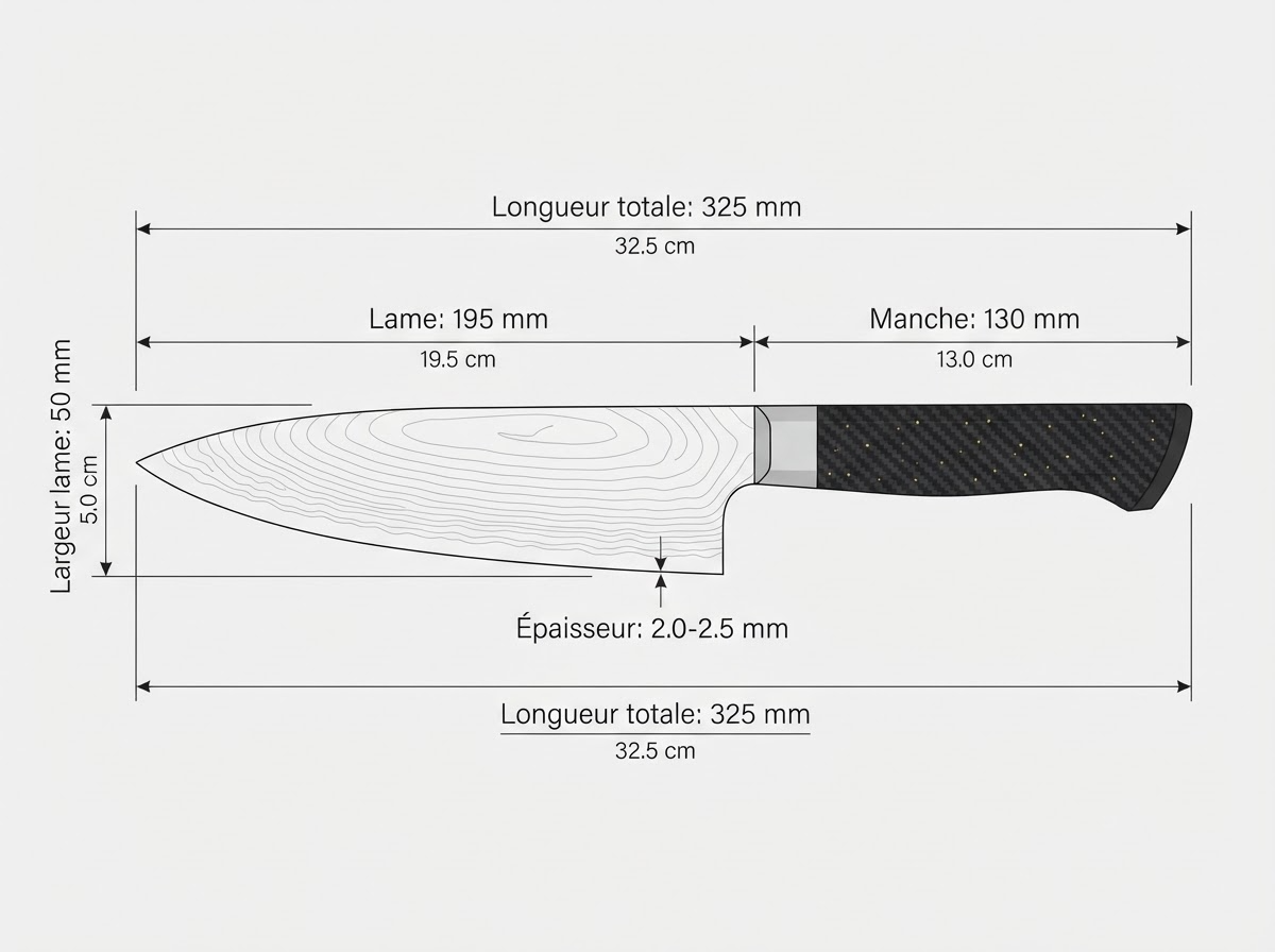 Couteau chef - Collection Sumi