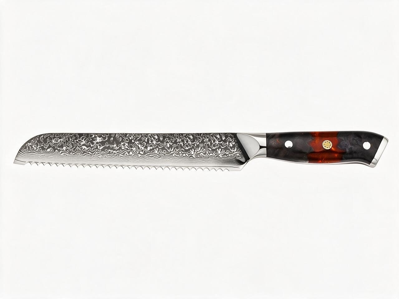Set 3 Couteaux japonais kaminari - Santoku , Chef , Couteau à Pain