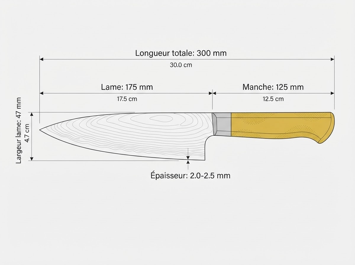 Couteau chef - Collection Kinari