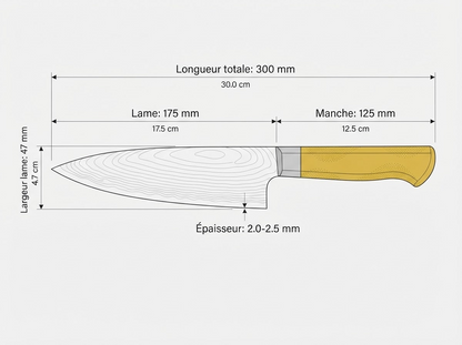 Couteau chef - Collection Kinari
