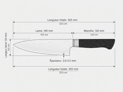 Couteau chef - Collection Sumi